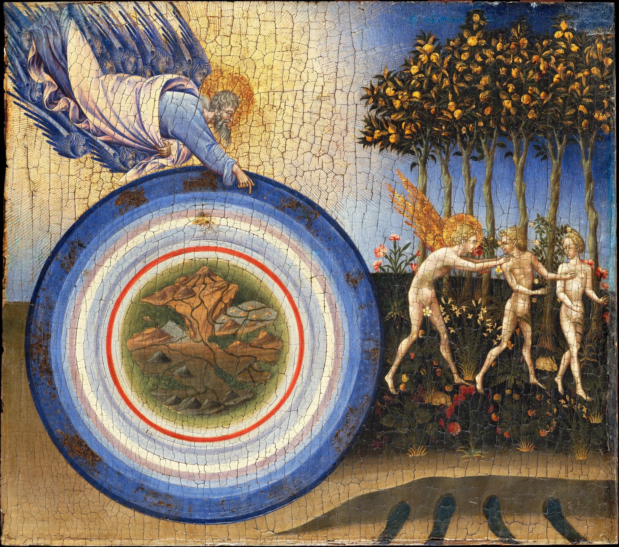 La Création du monde, et Adam et Ève chassés du paradis terrestre - Giovanni di Paolo image 1 reproduction artisanale de tableau