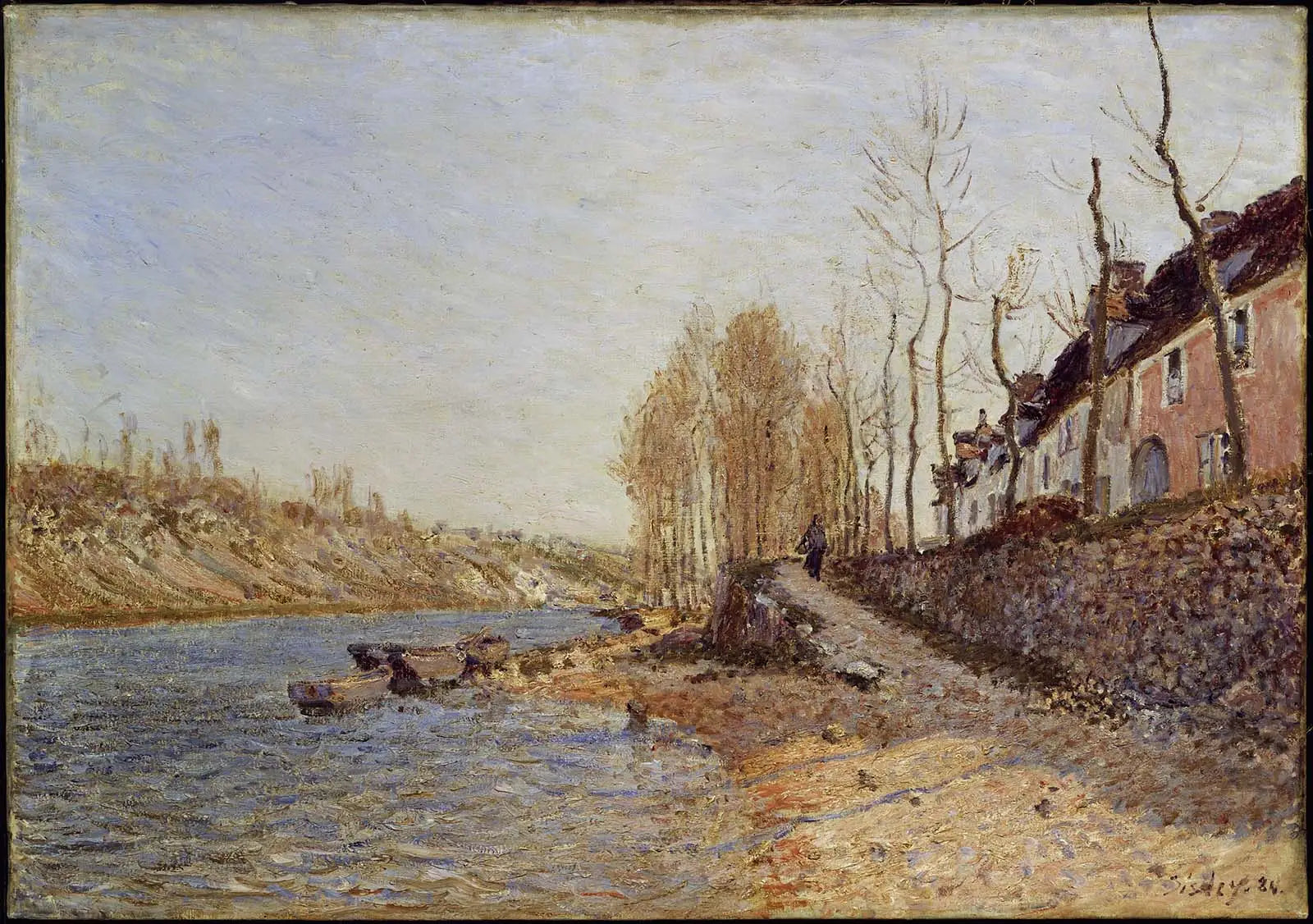 La Croix-Blanche à Saint-Mammès - Alfred Sisley image 1 copie de tableau peinte à la main