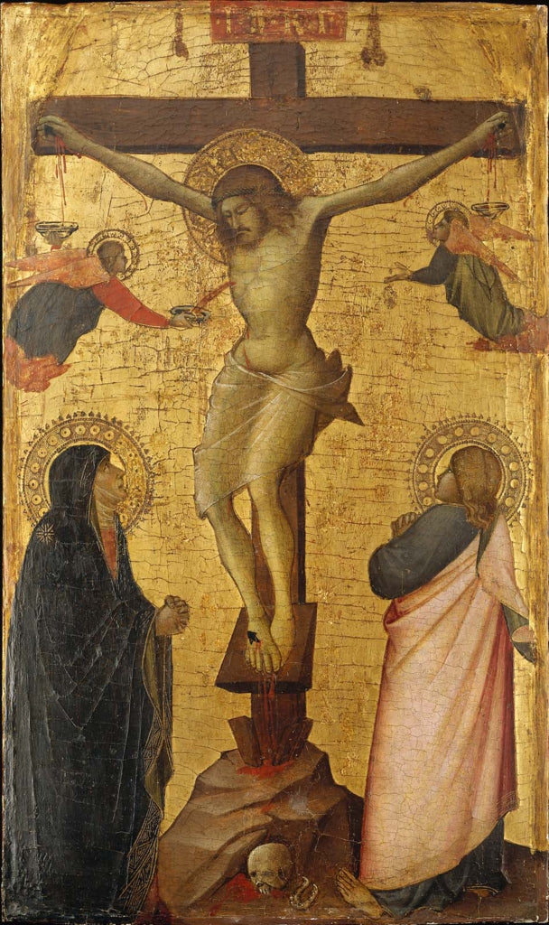 La Crucifixion avec la Vierge et saint Jean - Agnolo Gaddi image 1 reproduction artisanale de tableau