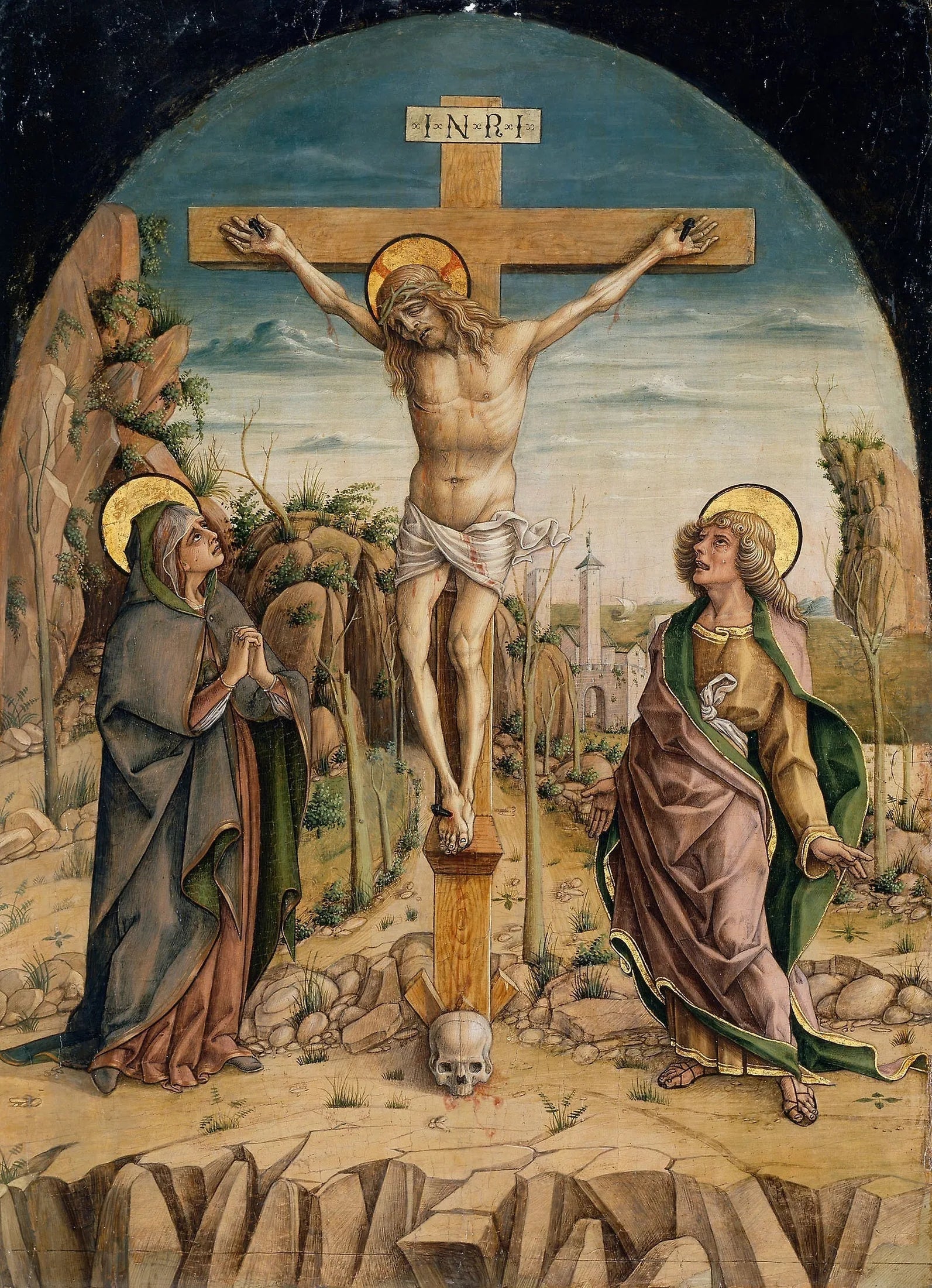 La Crucifixion - Carlo Crivelli image 1 copie peinte à la main à l’huile