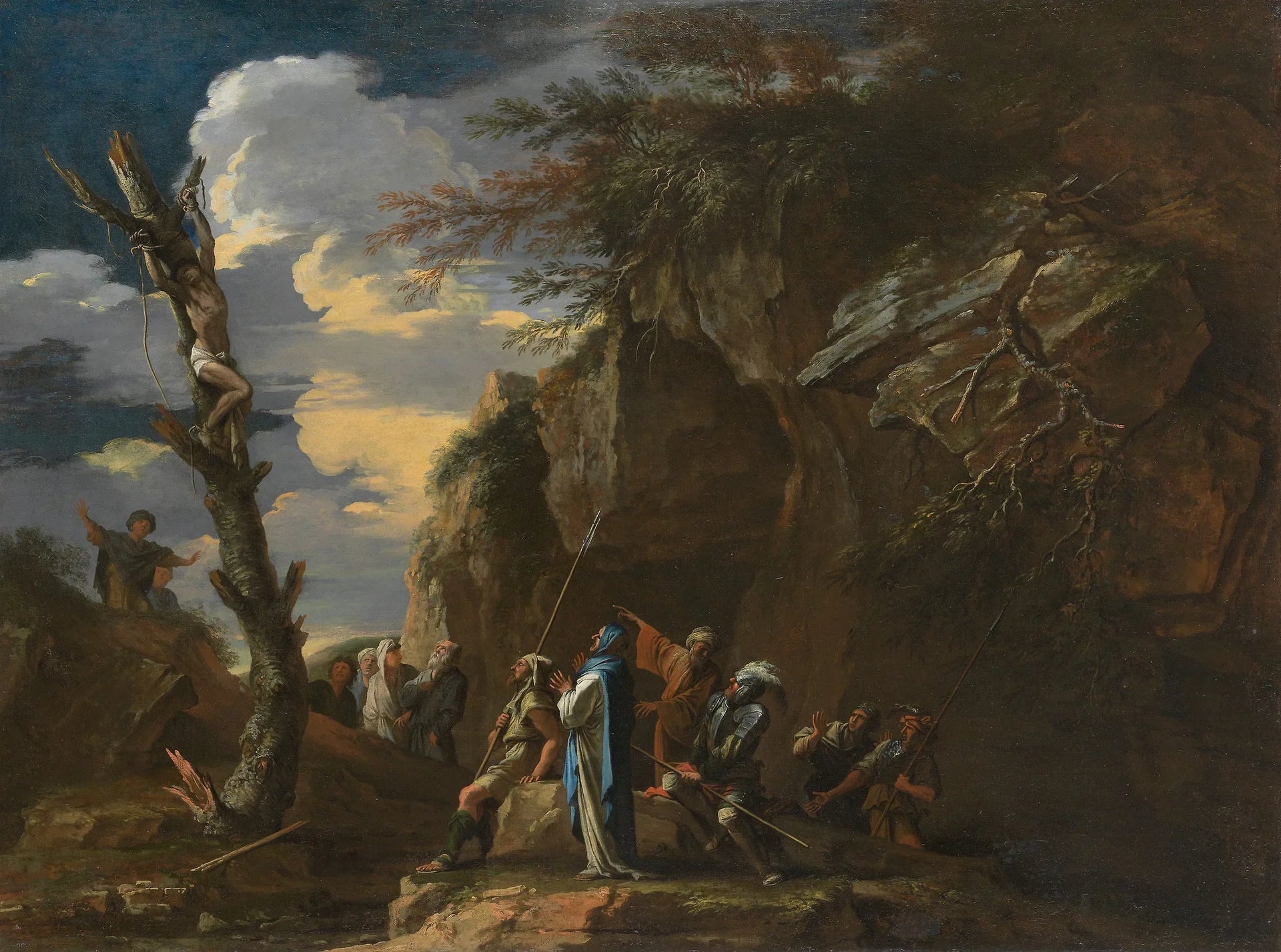 La crucifixion de Polycrate - Salvator Rosa image 1 reproduction de peinture à l’huile