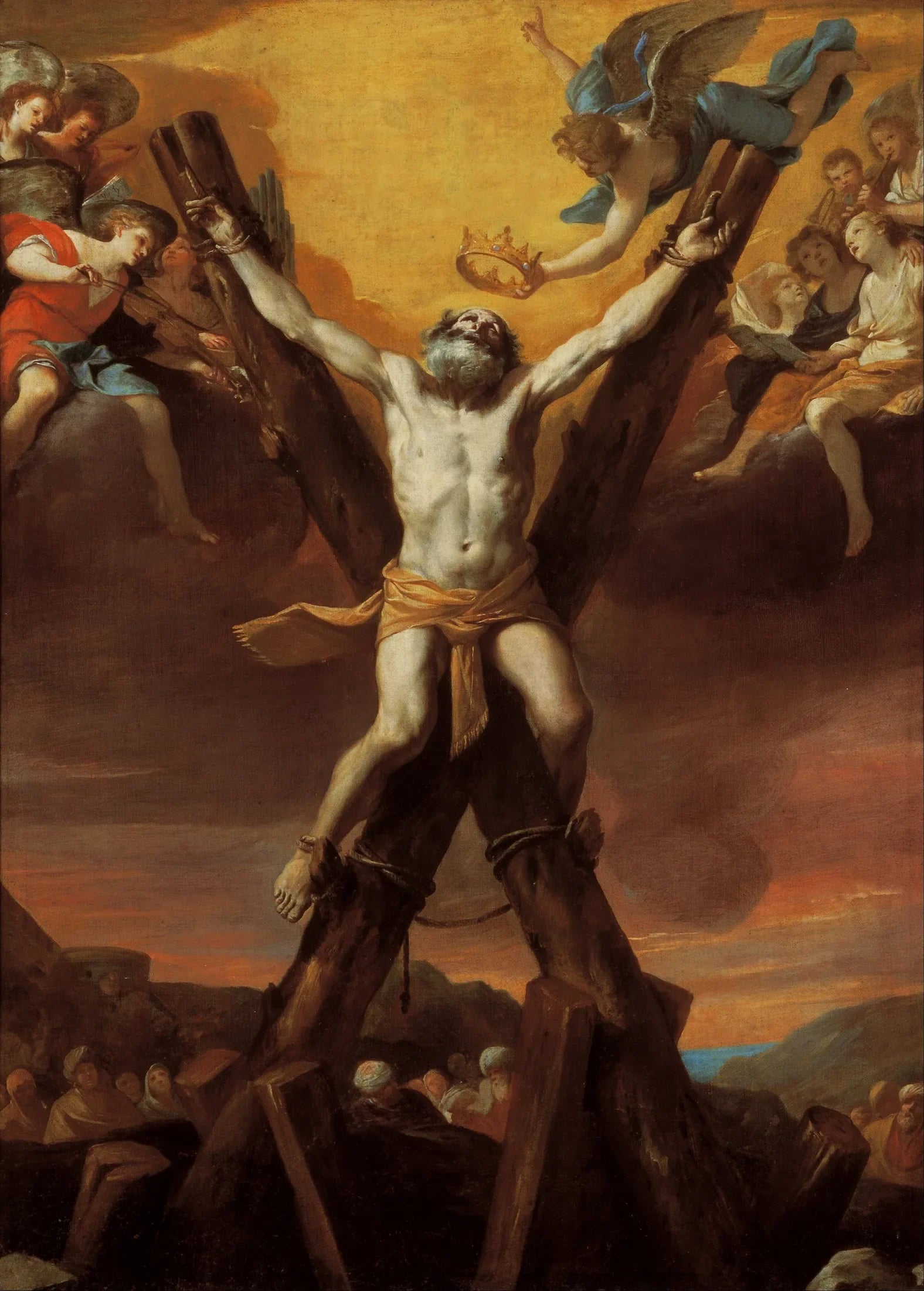 La crucifixion de saint André - Mattia Preti image 1 copie de tableau peinte à la main