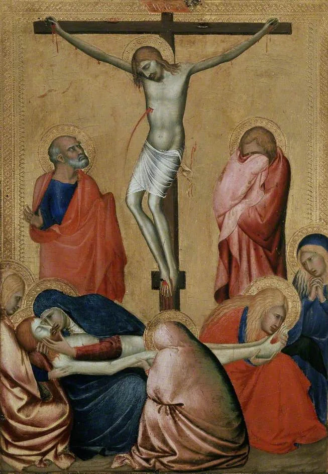 La Crucifixion et la Lamentation - Barna da Siena image 1 reproduction artisanale de tableau