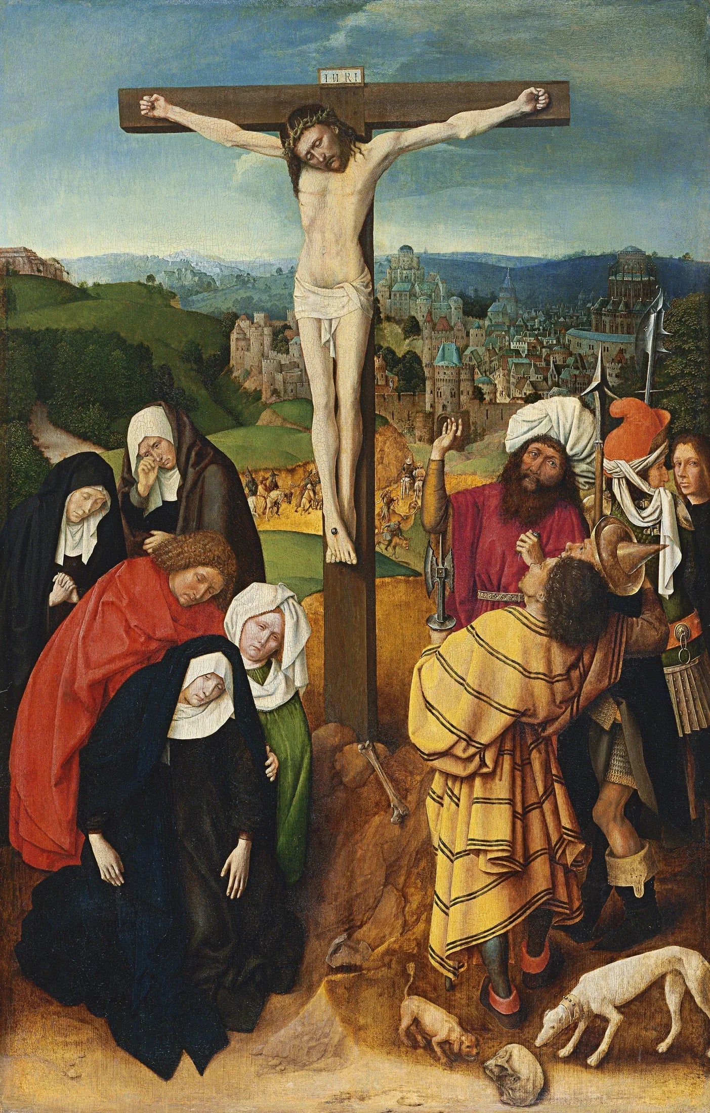 La Crucifixion - Gérard David image 1 copie de tableau peinte à la main