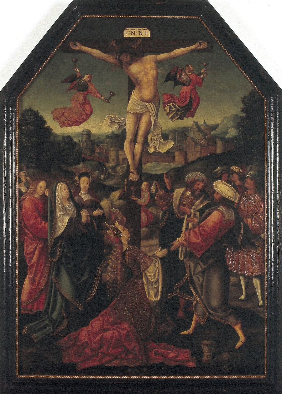 La crucifixion - Jacob Cornelisz van Oostsanen image 1 reproduction artisanale de tableau