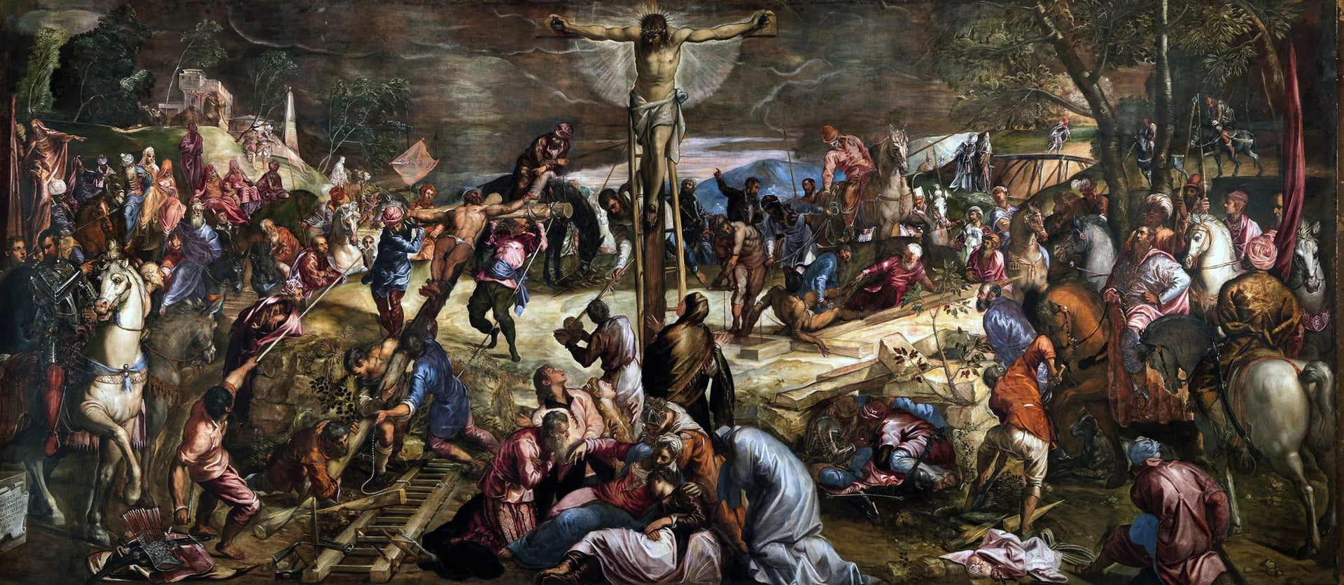 La Crucifixion - Jacopo Tintoretto image 1 reproduction artisanale de tableau