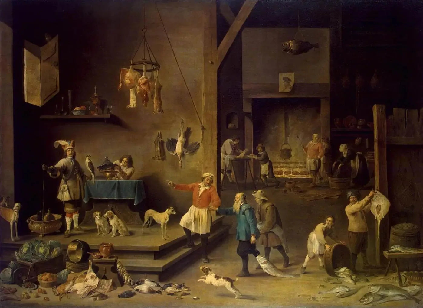 La cuisine - David Teniers le Jeune image 1 copie de tableau peinte à la main