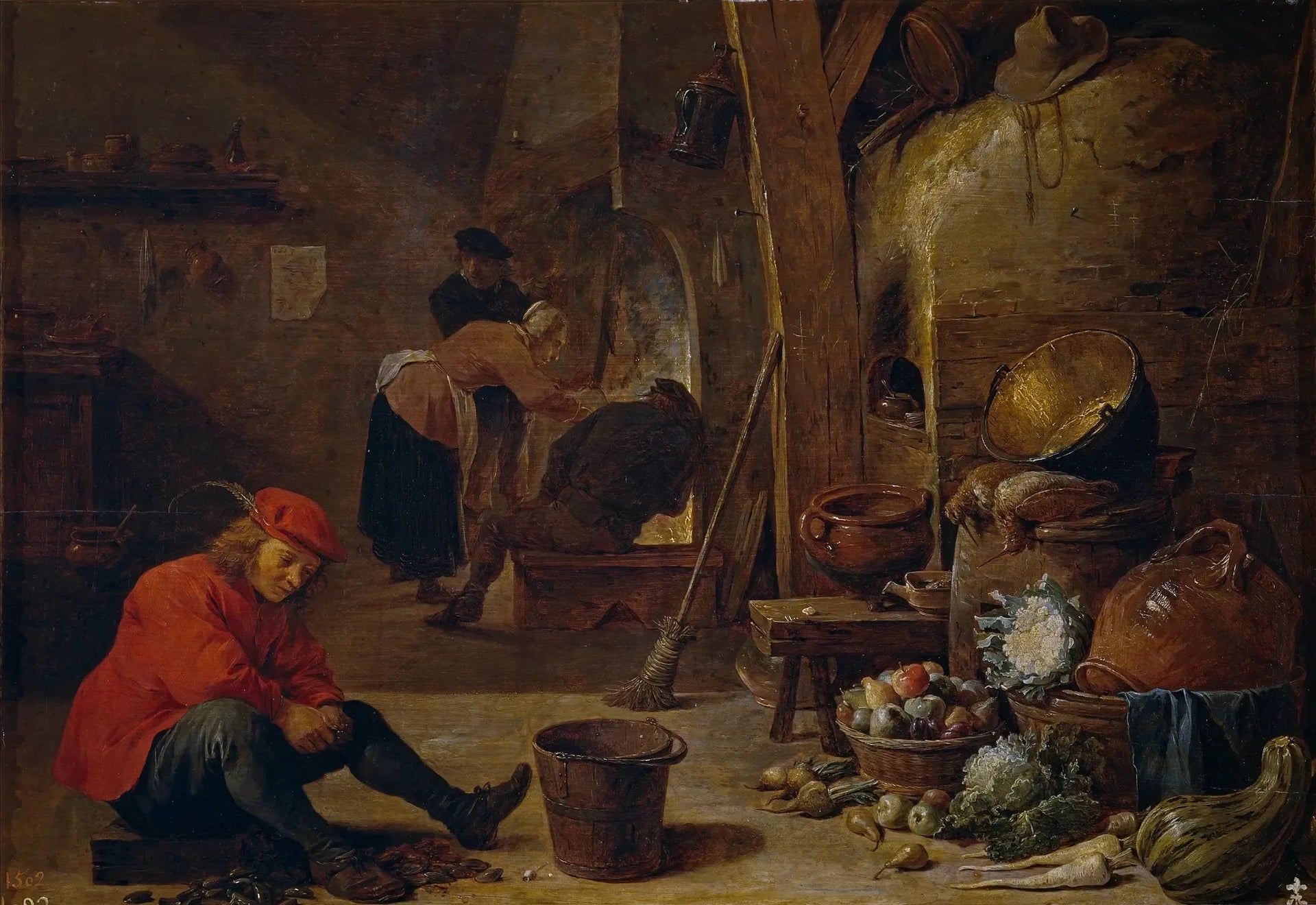 La cuisine - David Teniers le Jeune image 1 copie peinte à la main à l’huile