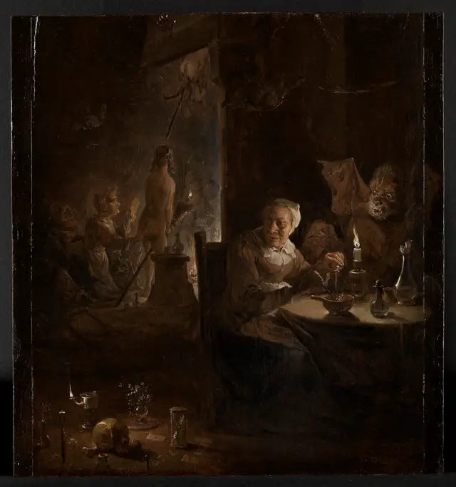 La cuisine des sorcières - David Teniers le Jeune image 1 copie peinte à la main à l’huile