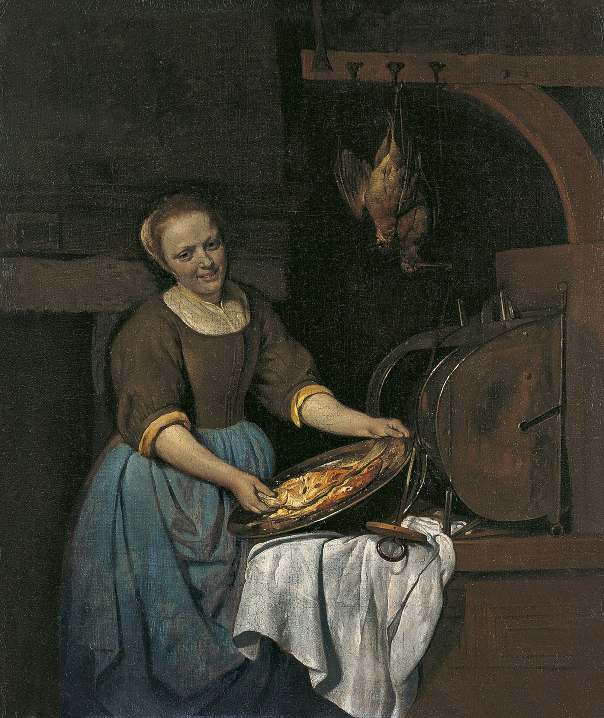 La Cuisinière - Gabriel Metsu image 1 copie peinte à la main à l’huile