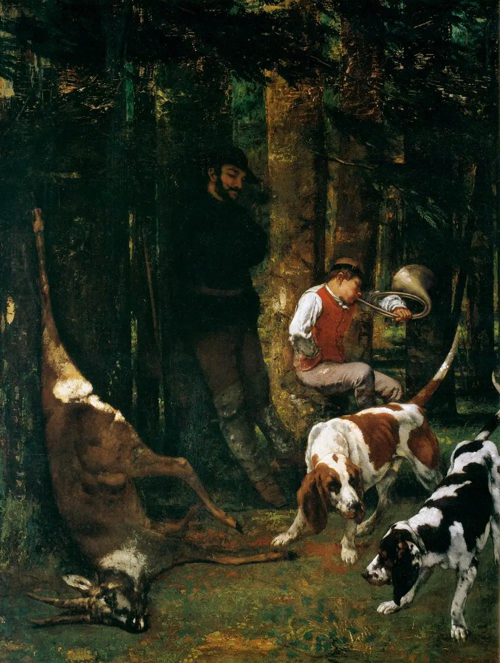La Curée - Gustave Courbet image 1 copie peinte à la main à l’huile