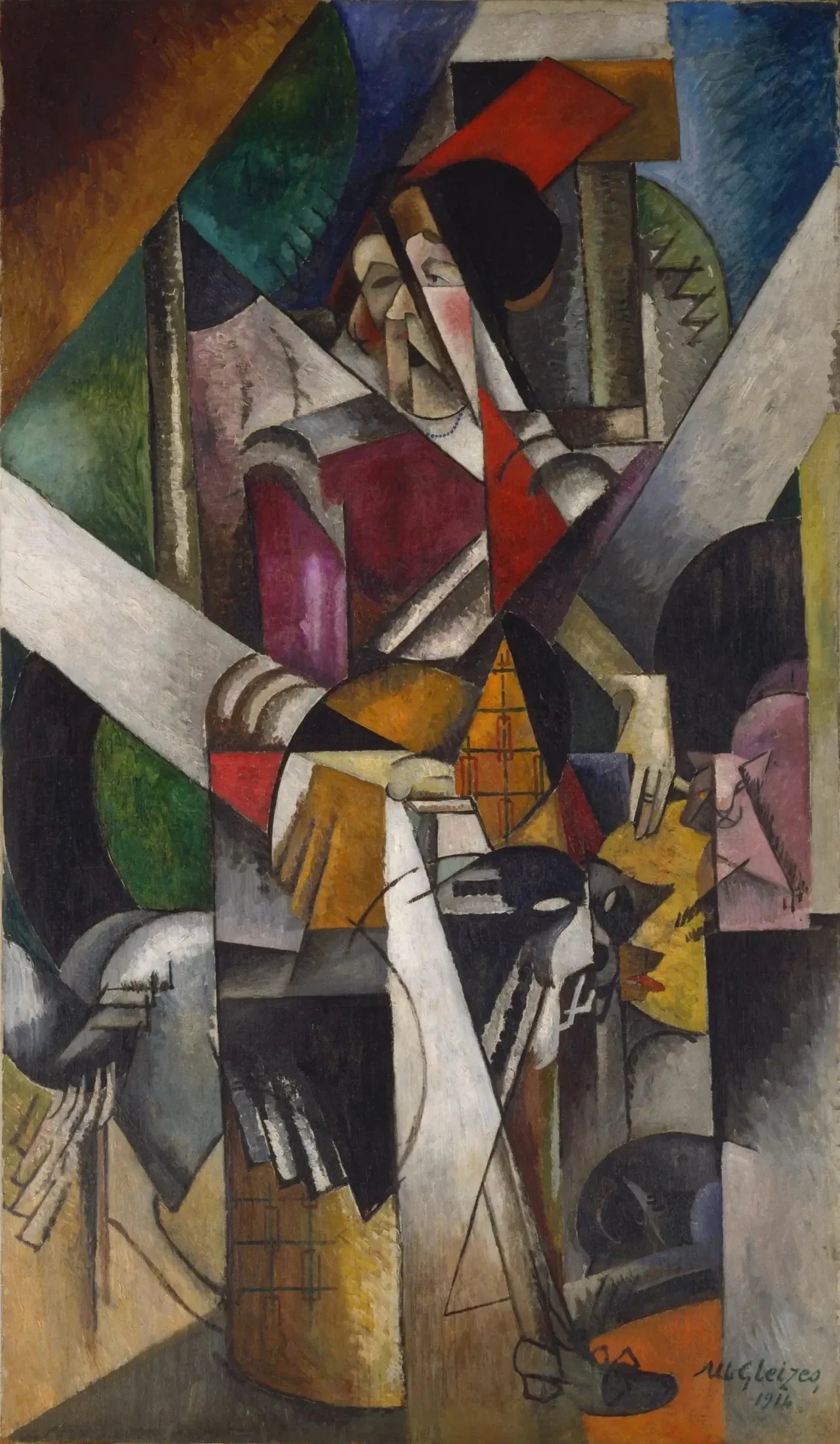 La Dame aux bêtes - Albert Gleizes image 1 tableau peint à l’huile sur toile