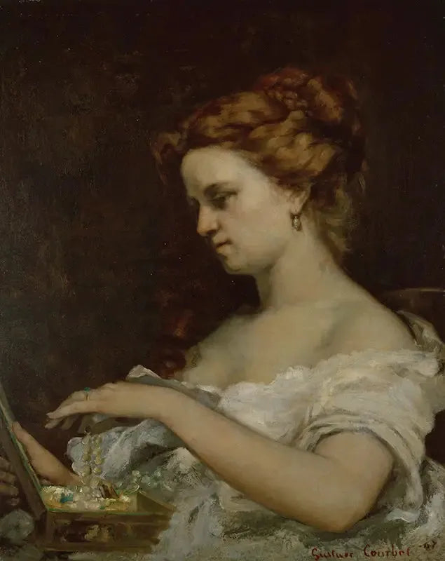 La Dame aux bijoux - Gustave Courbet image 1 reproduction artisanale de tableau