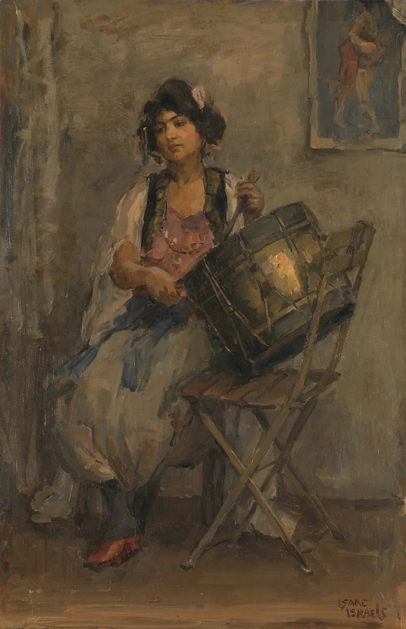 La dame batteuse - Isaac Israëls image 1 copie peinte à la main à l’huile