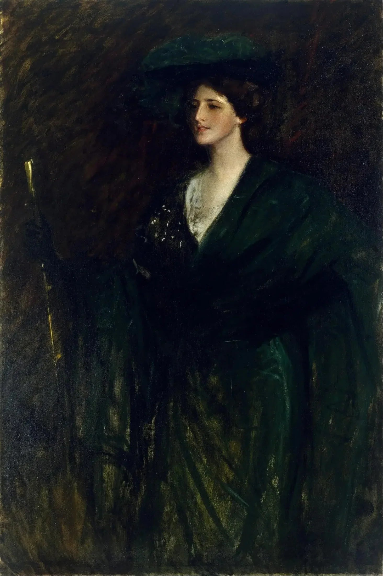La Dame d'Émeraude - William Merritt Chase image 1 copie peinte à la main à l’huile