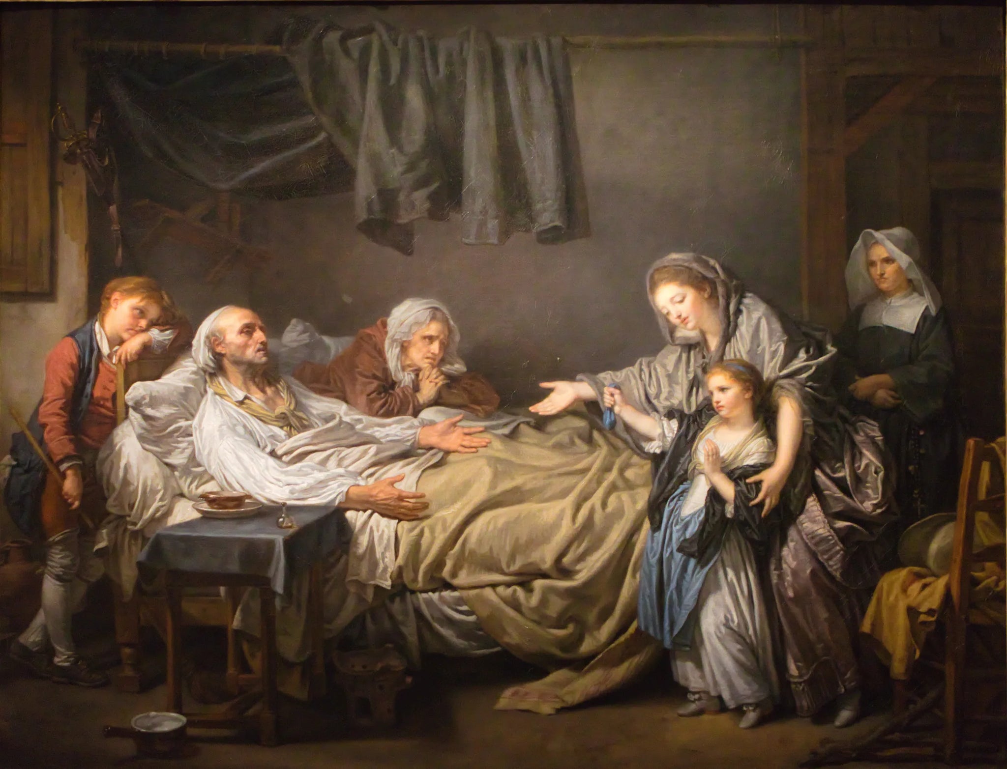 La Dame de charité - Jean-Baptiste Greuze image 1 copie de tableau peinte à la main