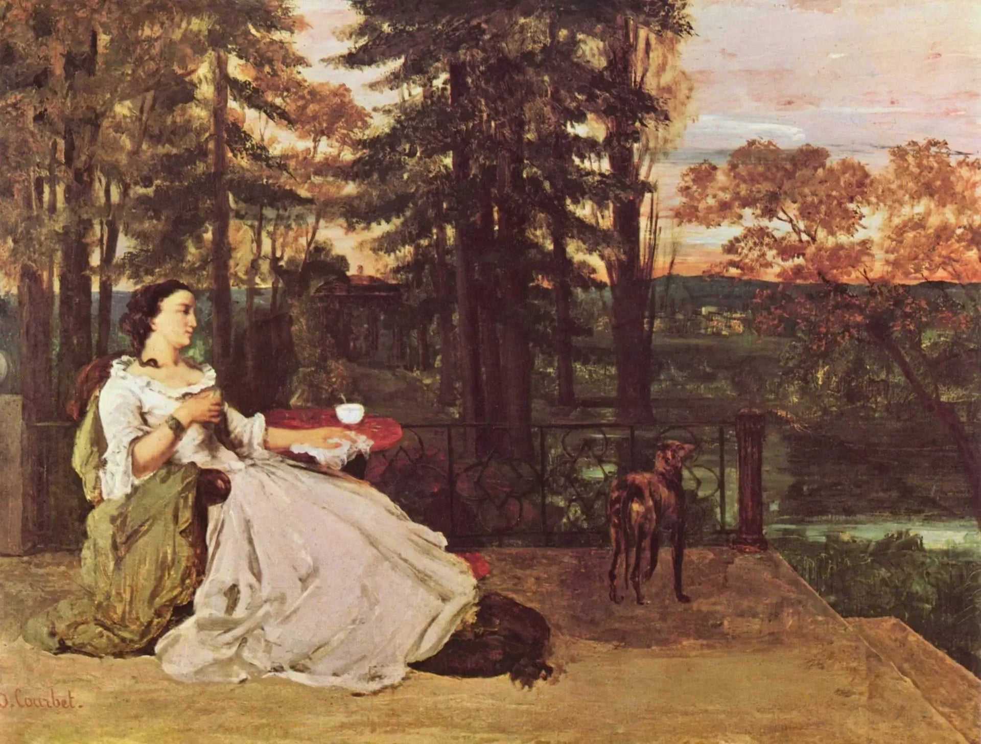La Dame de Francfort - Gustave Courbet image 1 copie de tableau peinte à la main