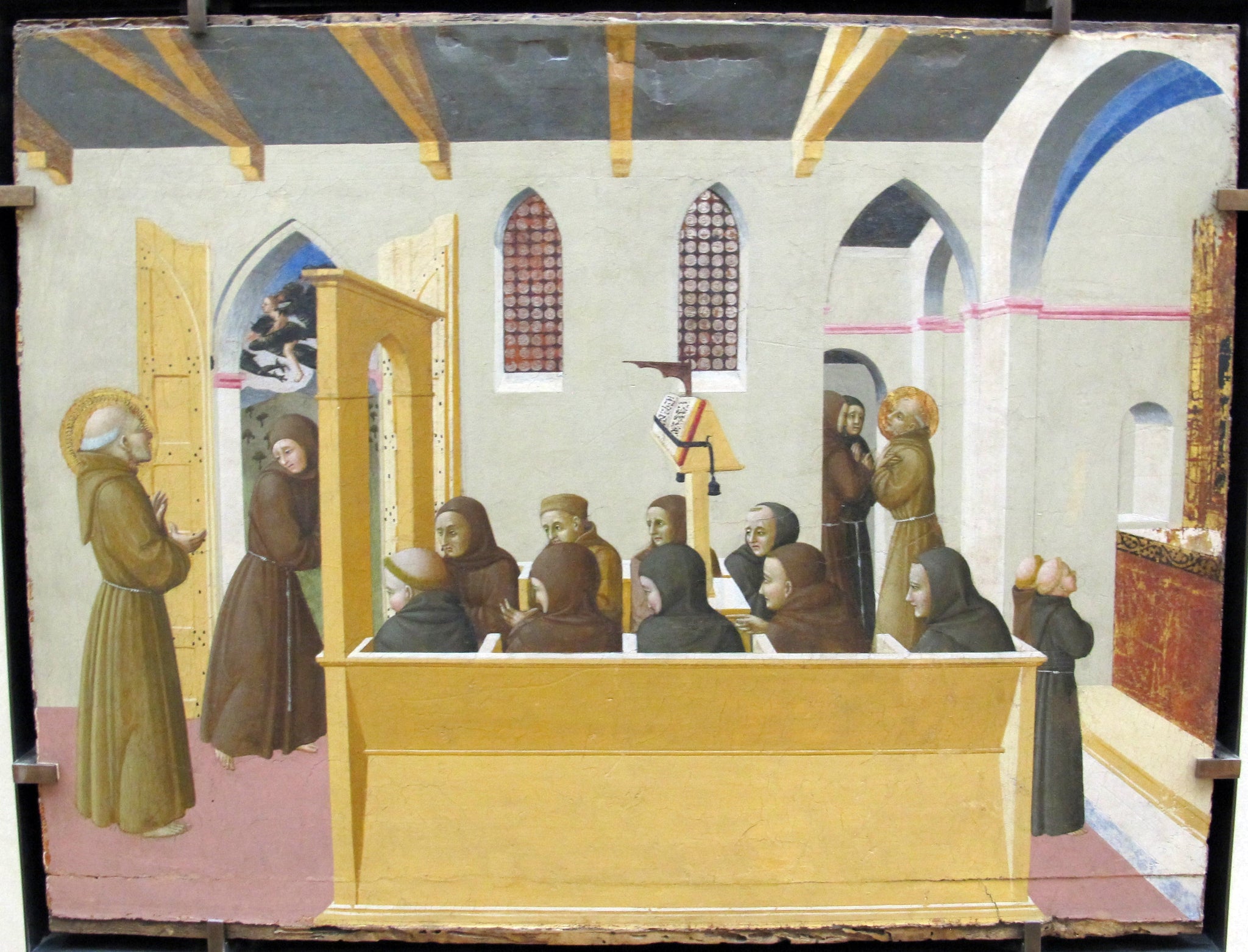 La Damnation de l'âme de l'avare de Citerna - Sassetta image 1 copie de tableau peinte à la main