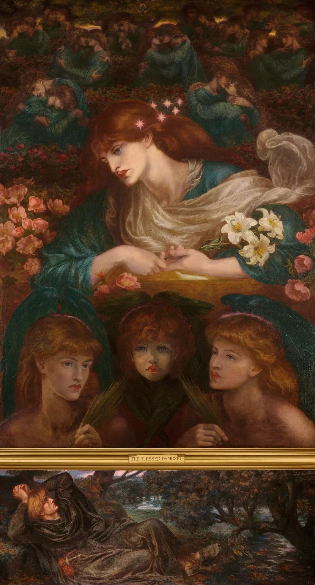 La Damoiselle élue - Dante Gabriel Rossetti image 1 copie peinte à la main à l’huile