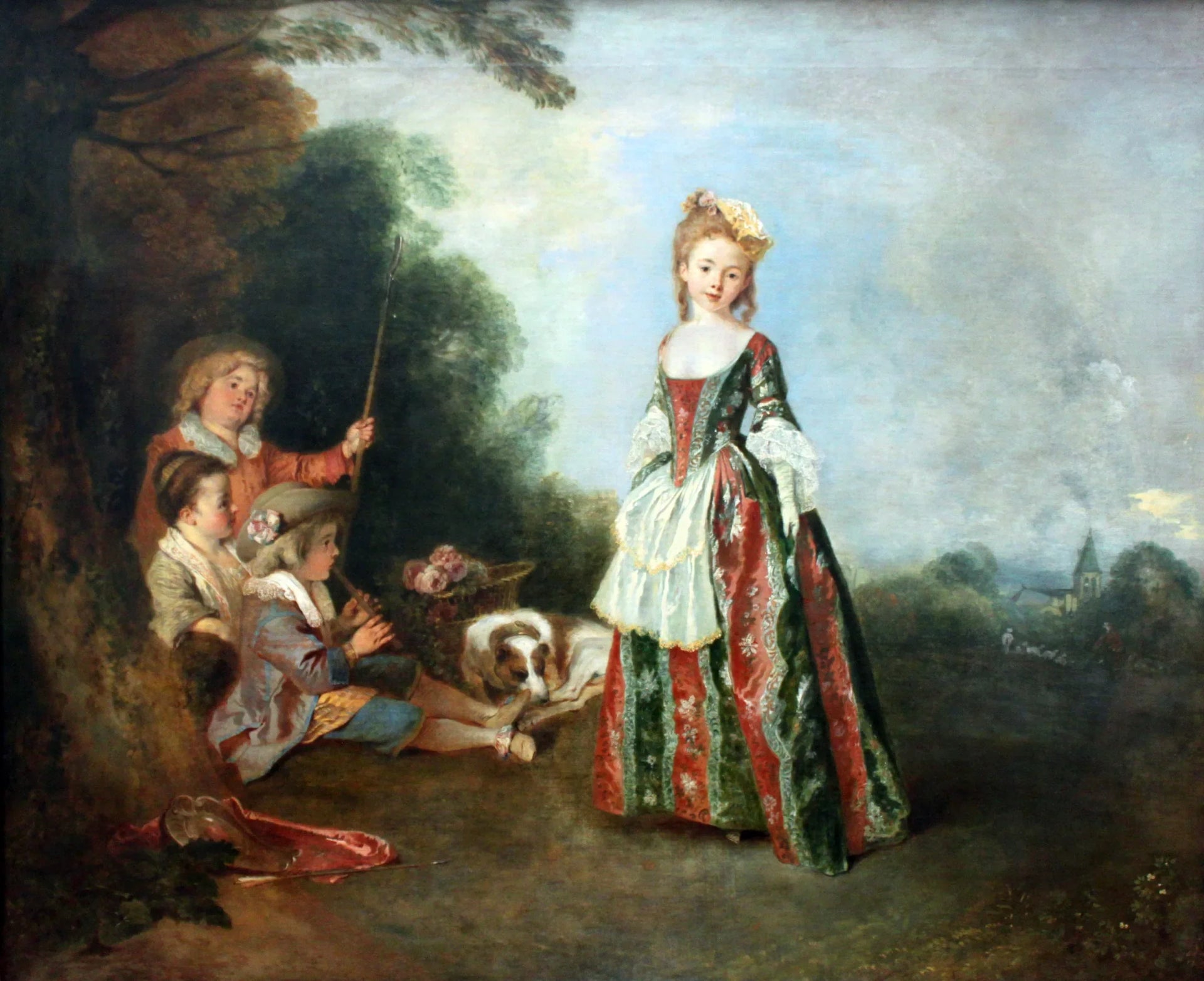 La danse - Antoine Watteau image 1 copie peinte à la main à l’huile