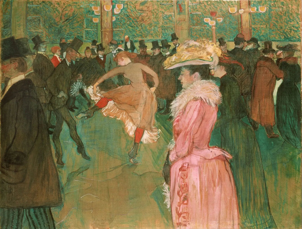 La Danse au Moulin-Rouge - Henri de Toulouse-Lautrec image 1 copie peinte à la main à l’huile