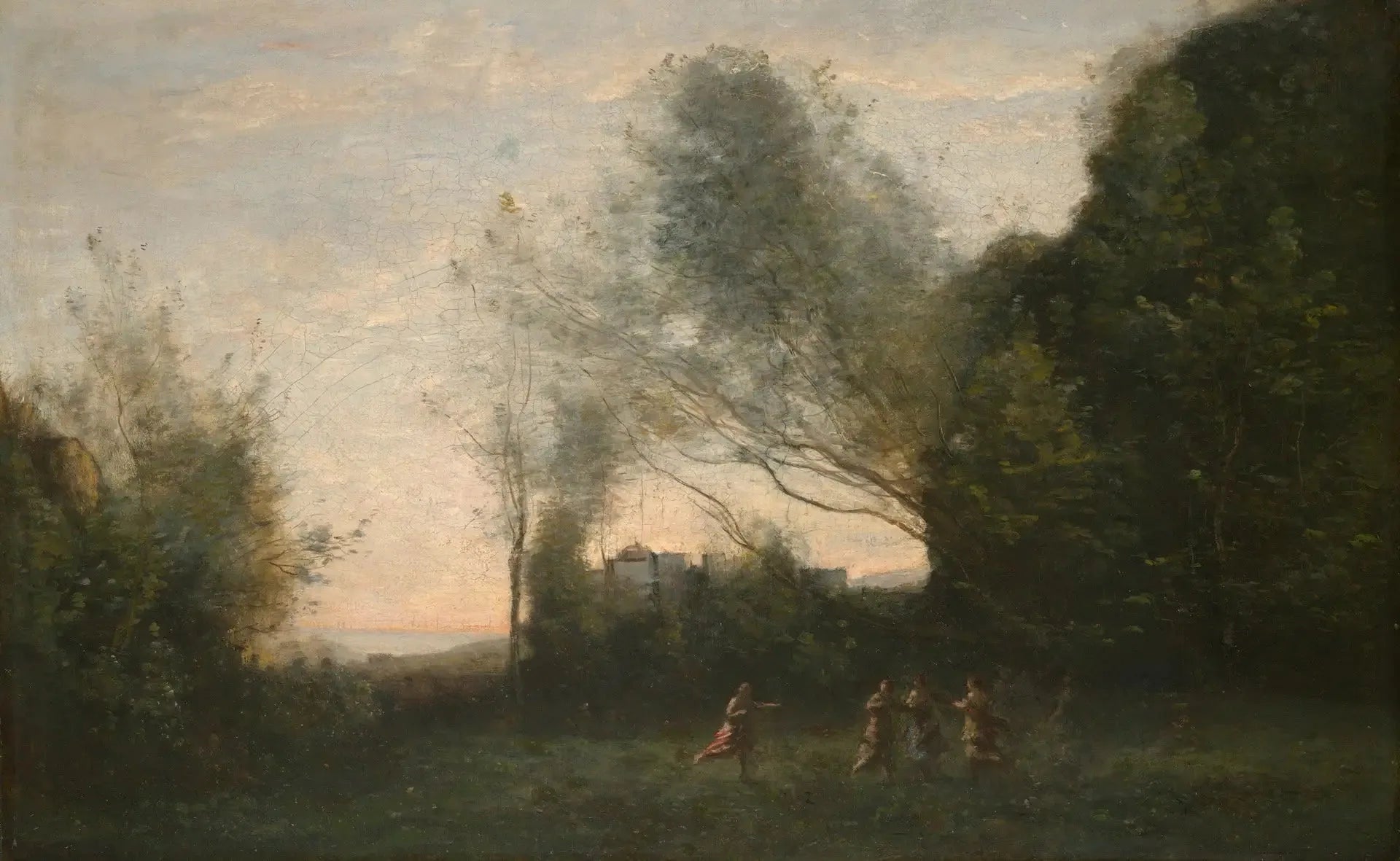 La danse de la nymphe - Jean-Baptiste Camille Corot image 1 tableau peint à l’huile sur toile
