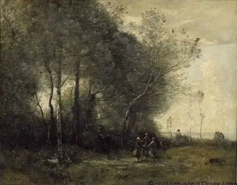 La Danse des bergères. Souvenir d'Arleux - Jean-Baptiste Camille Corot image 1 reproduction de peinture à l’huile