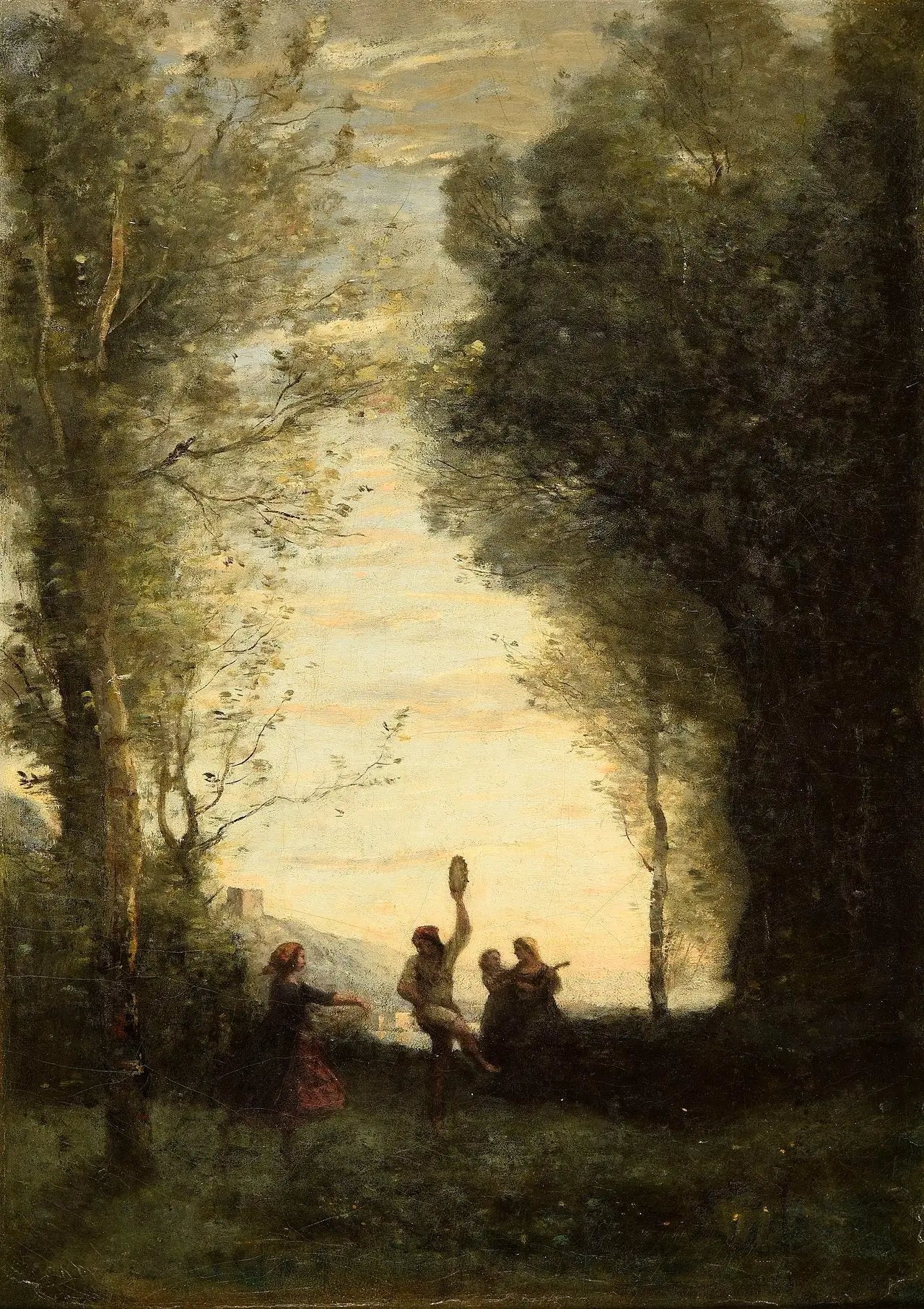 La Danse italienne - Jean-Baptiste Camille Corot image 1 reproduction d’œuvre d’art à l’huile