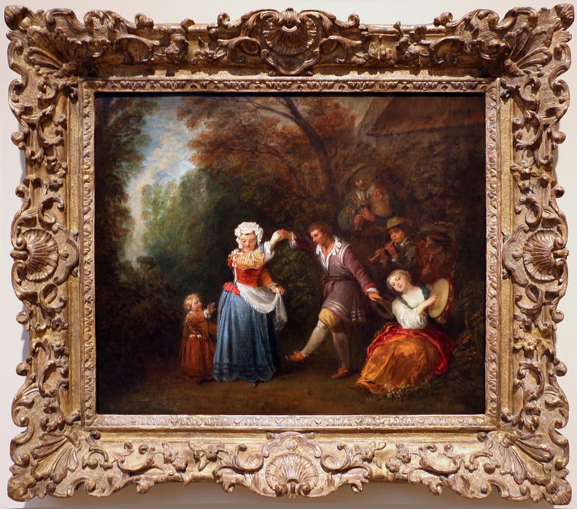 la danza di contadini - Antoine Watteau image 1 reproduction d’œuvre d’art à l’huile