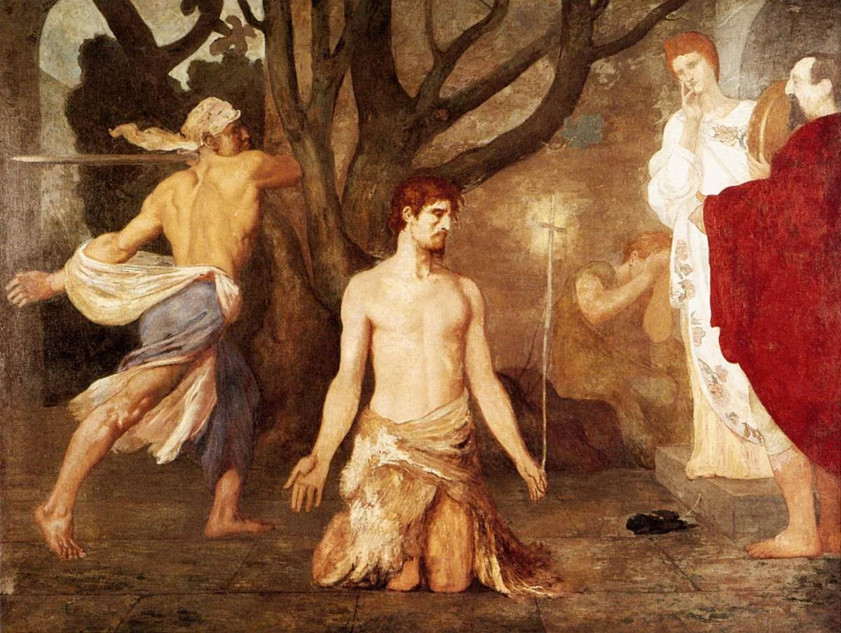 La décapitation de saint Jean-Baptiste - Pierre Puvis de Chavannes image 1 tableau peint à l’huile sur toile