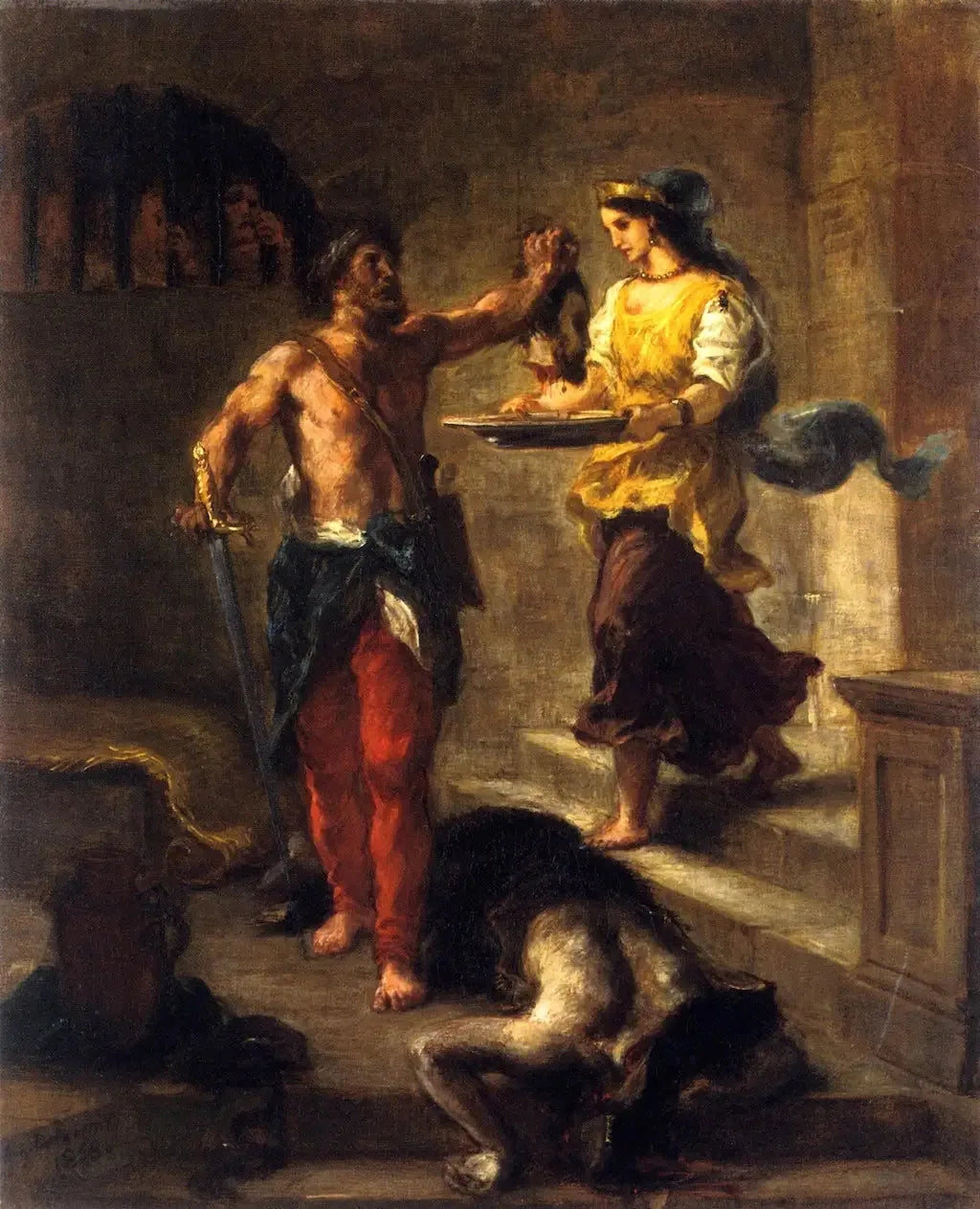La Décollation de saint Jean-Baptiste - Eugène Delacroix image 1 copie peinte à la main à l’huile