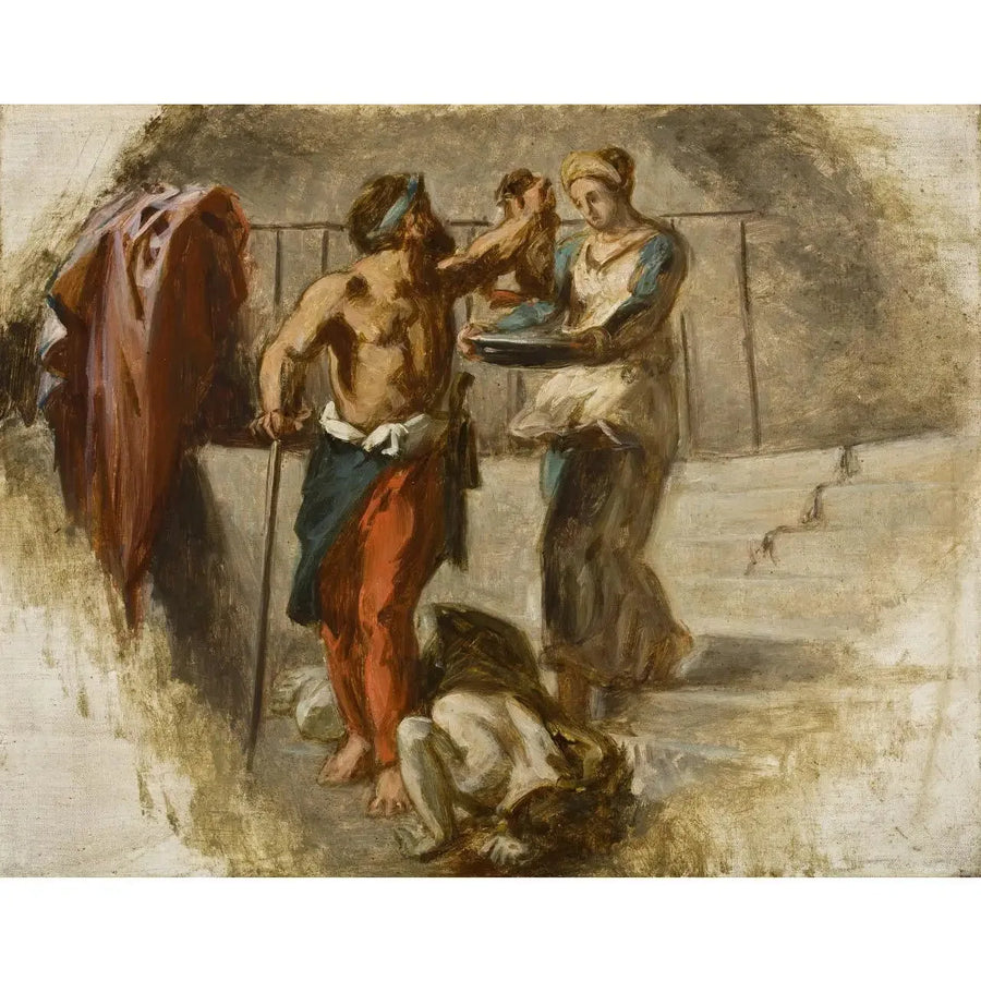 La Décollation de Saint Jean Baptiste - Eugène Delacroix image 1 reproduction artisanale de tableau