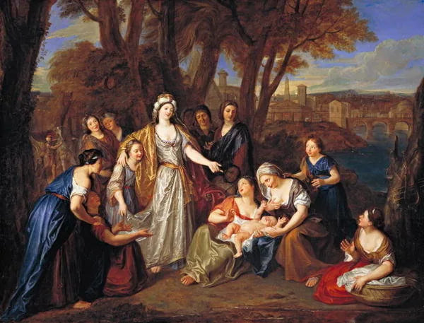 La découverte de Moïse - Antoine Coypel image 1 tableau peint à l’huile sur toile