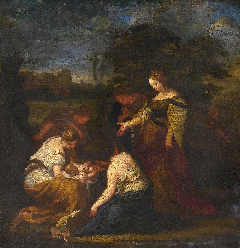 La découverte de Moïse dans les joncs - Pietro da Cortona image 1 copie de tableau peinte à la main