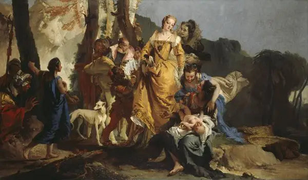 La découverte de Moïse - Giovanni Battista Tiepolo image 1 reproduction de peinture à l’huile