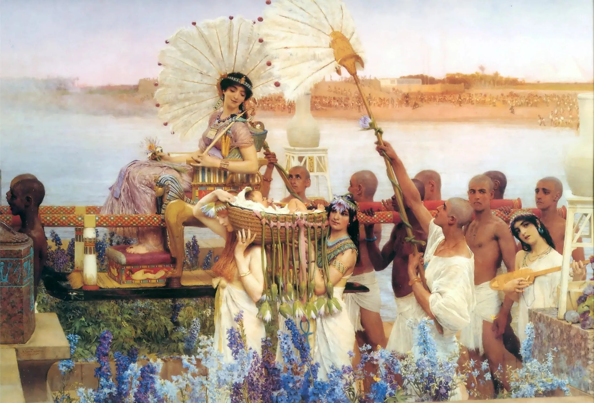 La découverte de Moïse - Lawrence Alma-Tadema image 1 tableau peint à l’huile sur toile