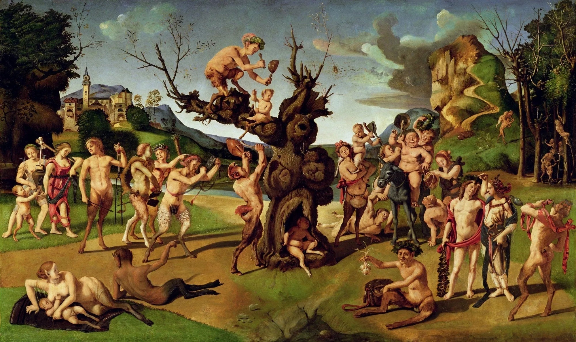 La Découverte du miel - Piero di Cosimo image 1 reproduction de peinture à l’huile