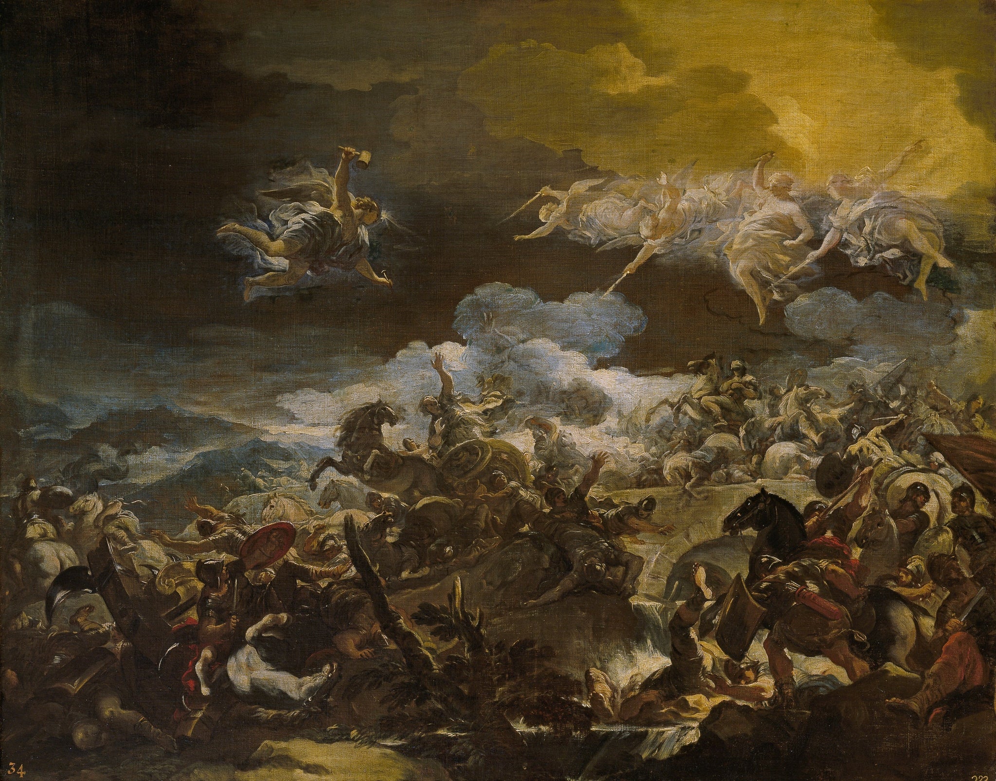 La défaite de Sisera - Luca Giordano image 1 copie peinte à la main à l’huile