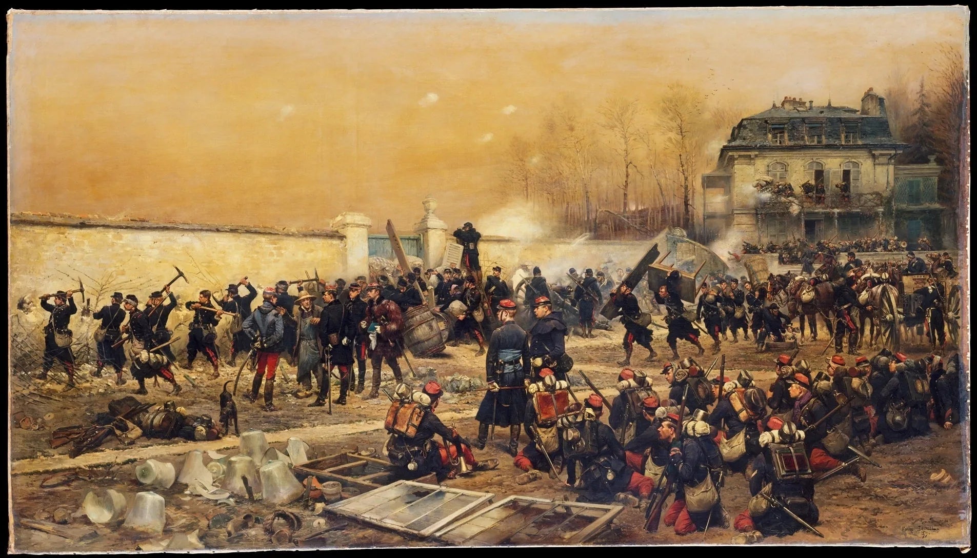 La Défense de Champigny - Édouard Detaille image 1 tableau peint à l’huile sur toile