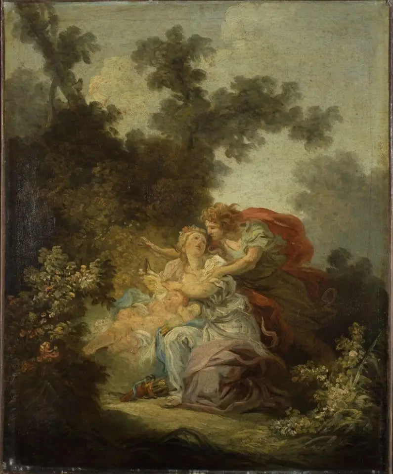La défense de l'Amour - Jean-Honoré Fragonard image 1 copie de tableau peinte à la main