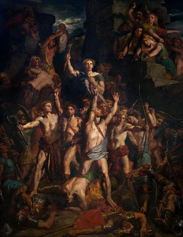 La Défense des Gaules par Vercingétorix - Théodore Chassériau image 1 reproduction de peinture à l’huile