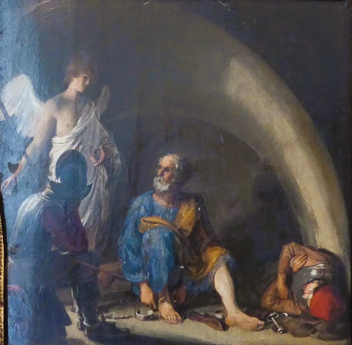 La délivrance de saint Pierre - Sébastien Bourdon image 1 reproduction d’œuvre d’art à l’huile