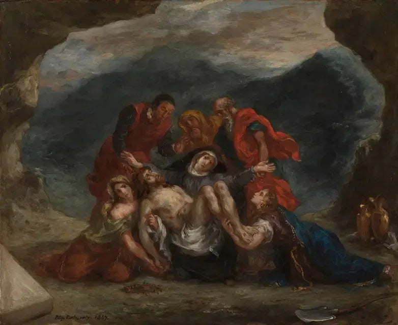 La Déploration du Christ - Eugène Delacroix image 1 copie peinte à la main à l’huile