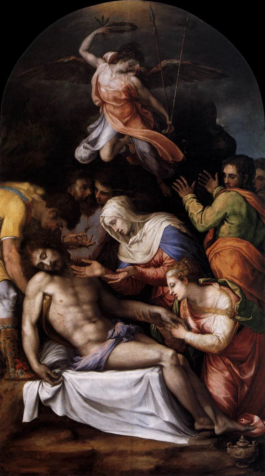 la déposition de croix - Francesco Salviati image 1 reproduction artisanale de tableau