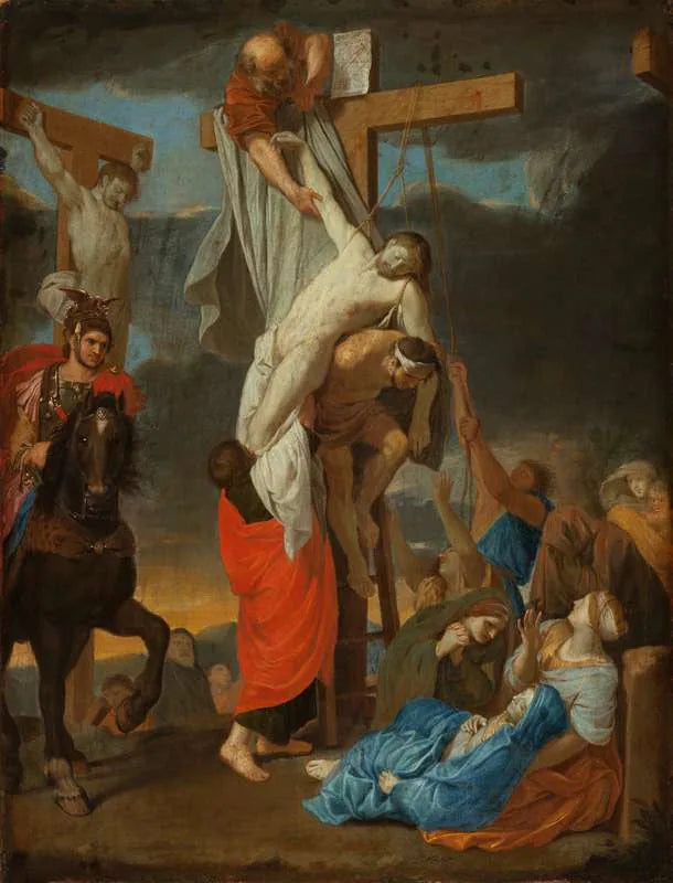 La Déposition du Christ de la Croix - Charles Le Brun image 1 copie peinte à la main à l’huile