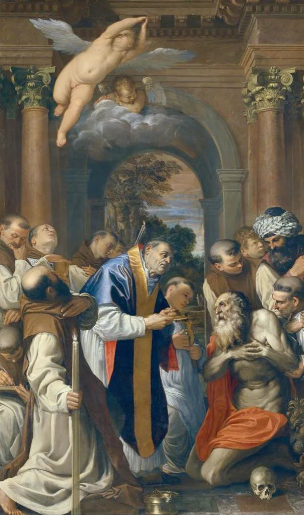 La Dernière Communion de saint Jérôme - Agostino Carracci image 1 reproduction réalisée par Alpha Reproduction