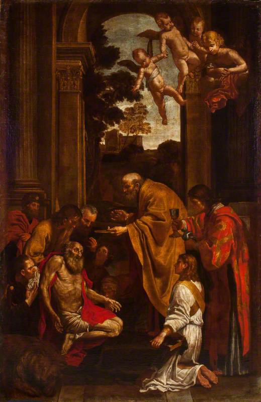 La dernière communion de saint Jérôme - Domenichino image 1 reproduction artisanale de tableau