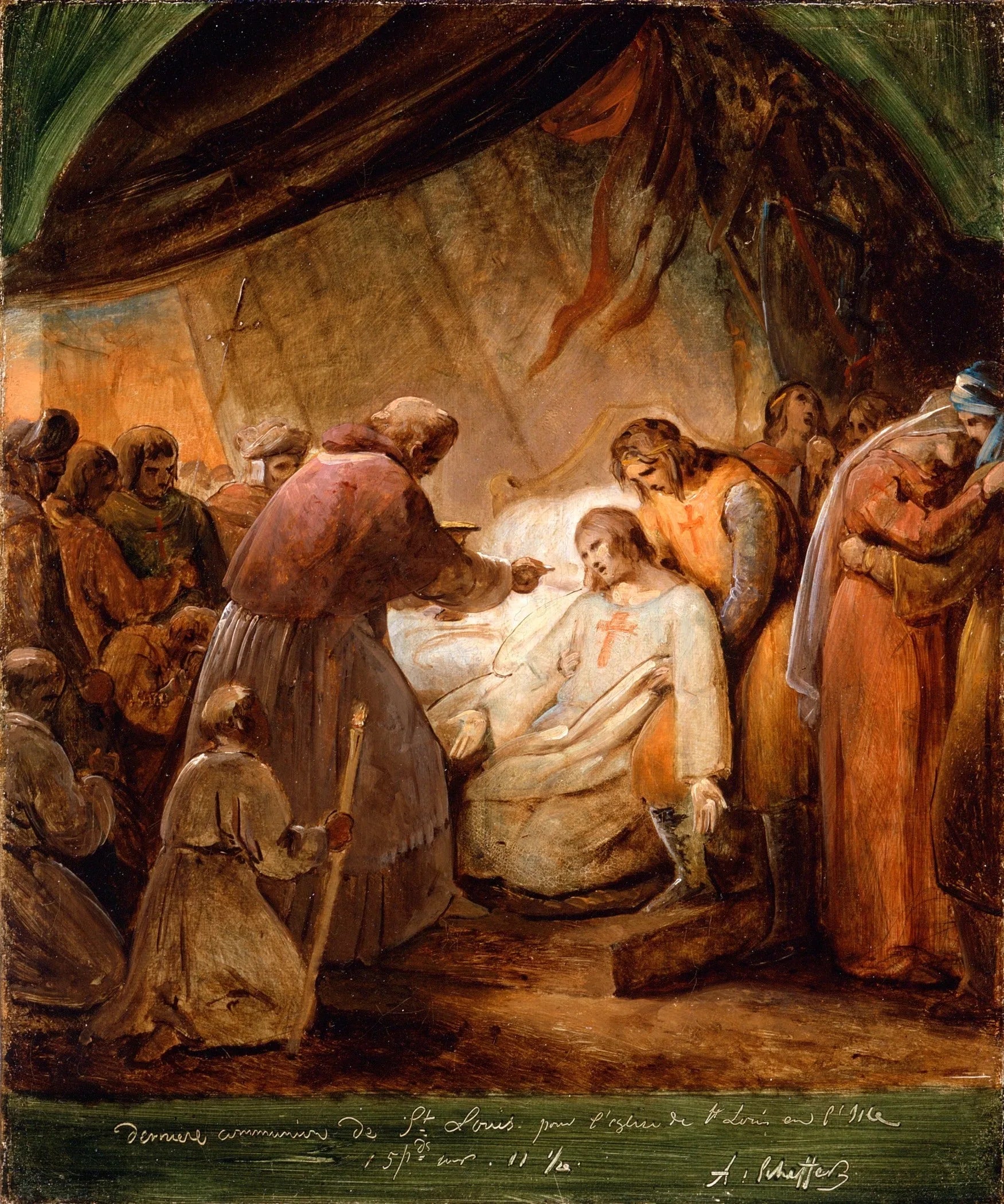 La dernière communion de saint Louis - Ary Scheffer image 1 reproduction réalisée par Alpha Reproduction