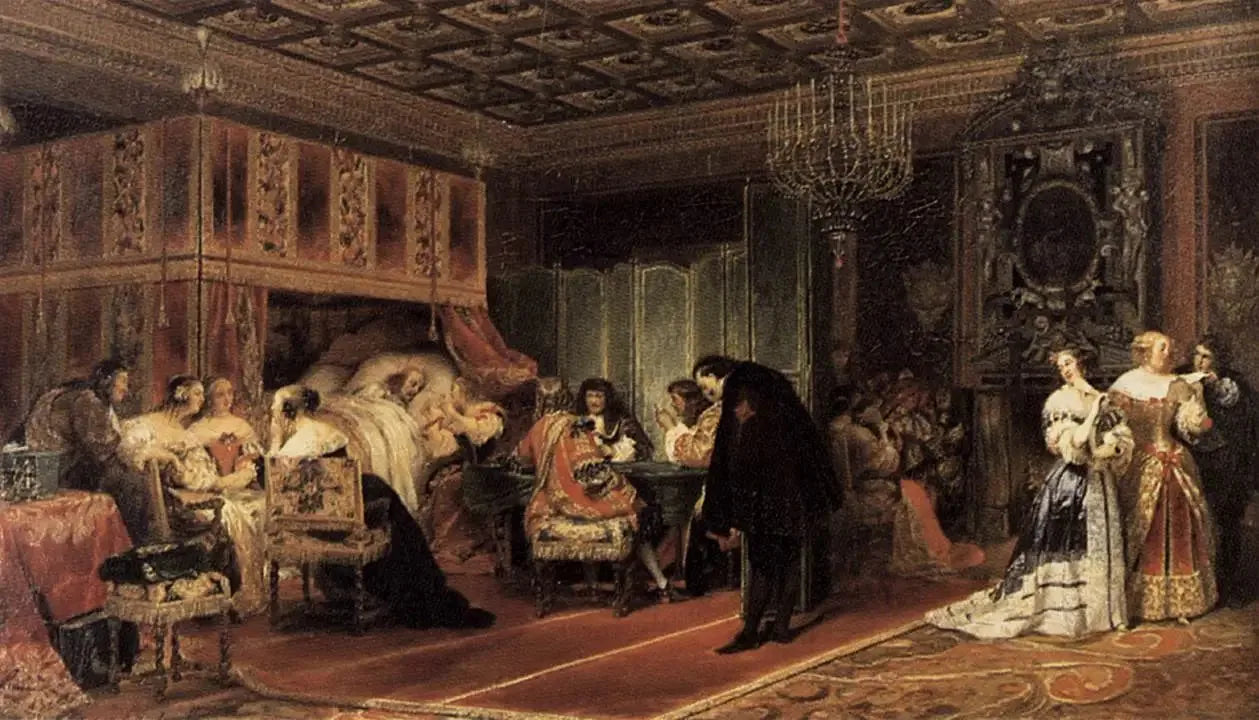 La dernière maladie du cardinal Mazarin - Paul Delaroche image 1 tableau peint à l’huile sur toile