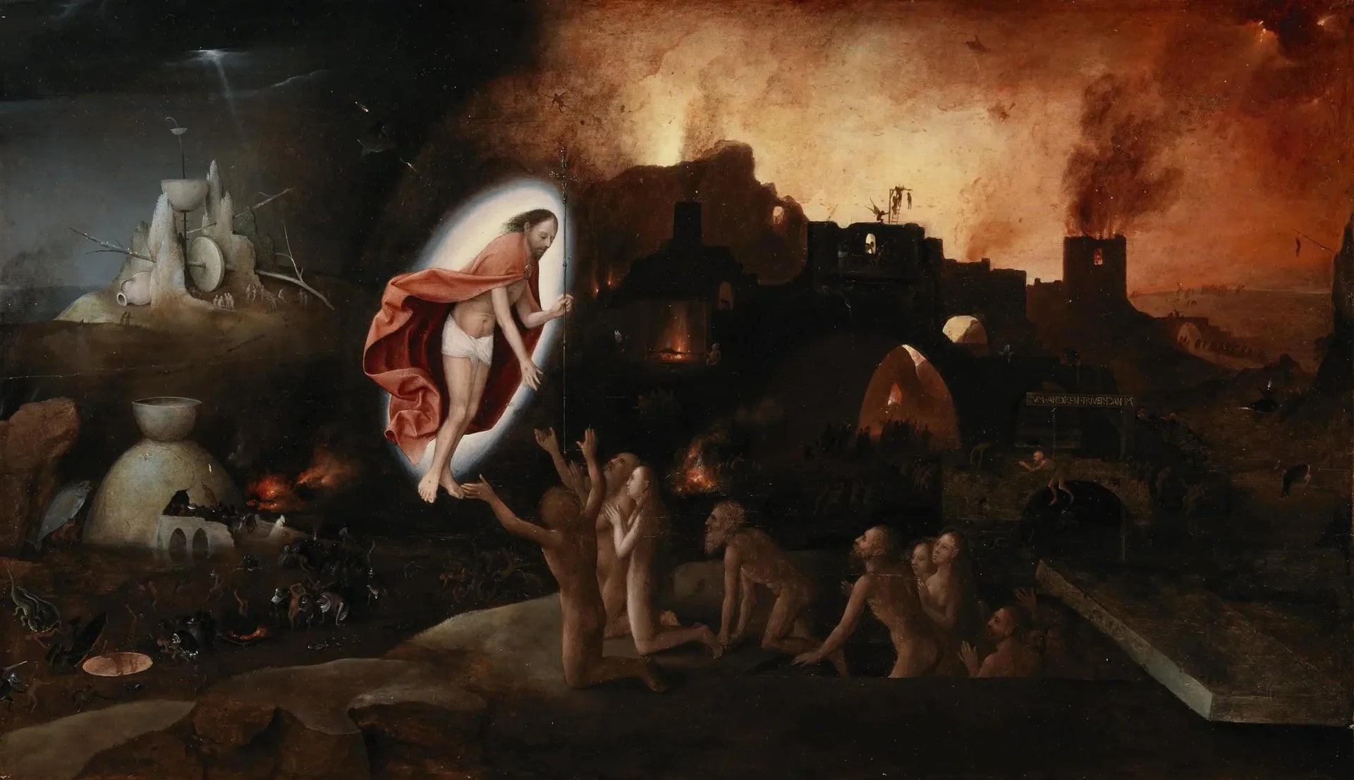 La Descente aux limbes - Hieronymus Bosch image 1 reproduction de peinture à l’huile
